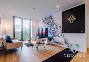 Modern Stoic 2 Bed with Dart Board by Vista Stays Short Lets Manchester